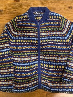 Vintage Ambra Women Full Zip Sweater Cardigan Cottagecore Grannycore Size XL